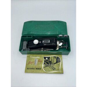 Domestic Magic Key Buttonholer Button Holer W654321N ZigZag Attachment Case VTG